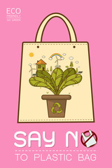 Say no to plastic Vector illustration