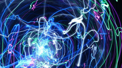 LED lighting design style for love symbols, night lights, drawing with LED lights,Storm of Light 