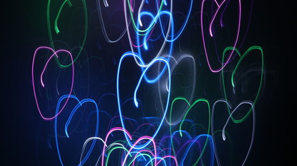 LED lighting design style for love symbols, night lights, drawing with LED lights,Storm of Light 