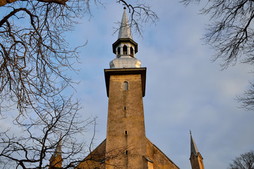 Obraz premium The Church in Simuna, Estonia in the late autumn