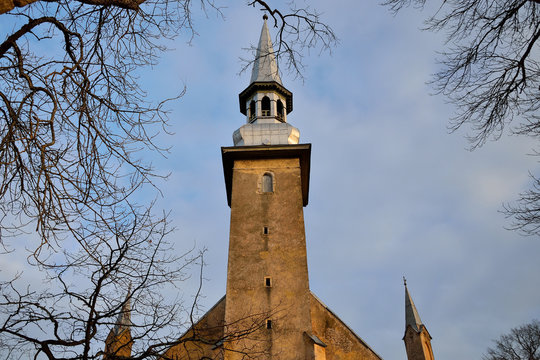 The Church in Simuna, Estonia in the late autumn