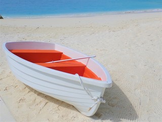 Boat on a beautiful beach