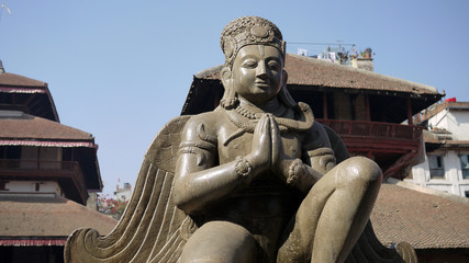 Durbar Square, Garuda statue of Trailokya Mohan Templethe in kathmandu