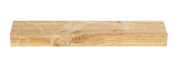 Wooden plank isolated on white background