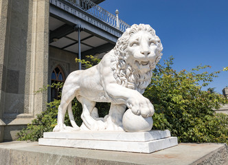 One of the Medici lions at the Vorontsov Palace - Alupka, Crimean Peninsula