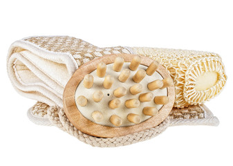 Accessories for SPA isolated on a white background