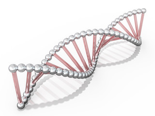 DNA chain. Abstract scientific background. 3D rendering