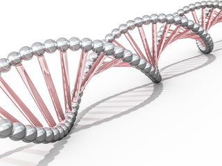 DNA chain. Abstract scientific background. 3D rendering
