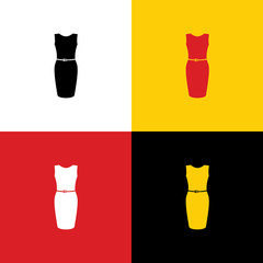 Dress sign illustration. Vector. Icons of german flag on corresponding colors as background. Illustration.