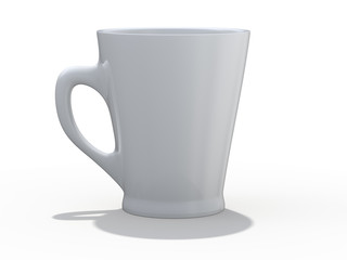 Mug Mockup standing on the surface. 3D