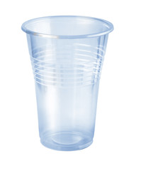 Plastic Glass isolated on white background