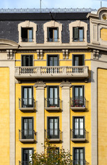 facade with balconies in Barcelona