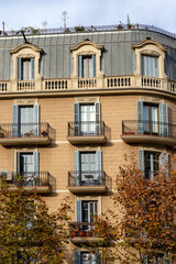facade with balconies in Barcelona