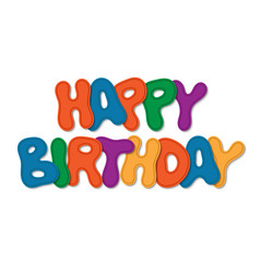 Color inscription - happy birthday.