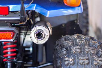 Close-up Of exhaust pipe.