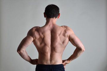 Muscular,Asian male torso