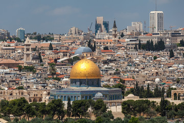 Naklejka premium Nice panorama of the city of Jerusalem
