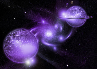 galaxy in a free space