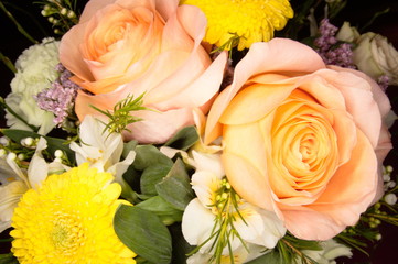 rose flowers in a bouquet