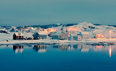 Winter Dusk in Durrell of Twillingate NL Canada