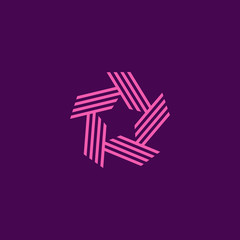 Abstract elegant and modern striped style icon