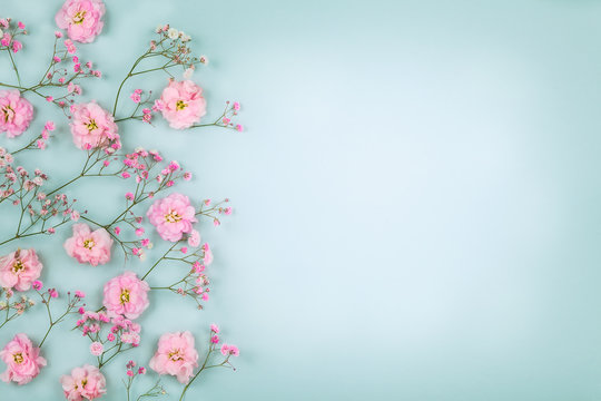 Fototapeta Floral composition with spring flowers for Easter