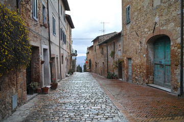 Fototapeta na wymiar very nice view of pienza a medieval village in val d orcia