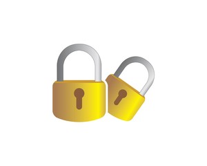 lock icon logo vector template