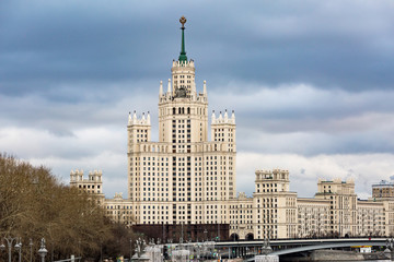 Fototapeta na wymiar Kotelnicheskaya Embankment Building. Moscow. Russia