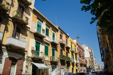 Old streets of Bari city, Puglia, Southern Italy