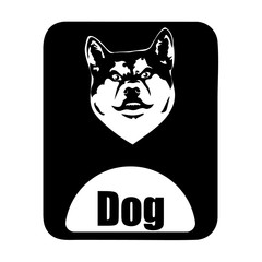 chinese calendar animal monochrome logotype dog head