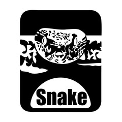 chinese calendar animal monochrome logotype snake head