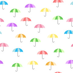 Obraz premium Cute colorful pattern with umbrellas - baby cartoon style