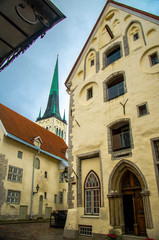 Medieval streets of Old Town Tallinn, Estonia