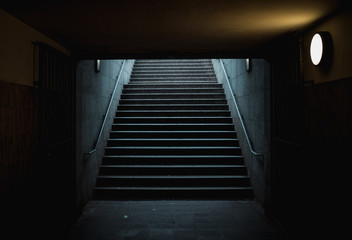 Staircase exit from the tunnel to the Victory Column in Berlin. Germany