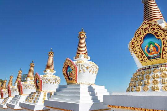 Stupas at Chagdud Gonpa Khadro Ling Buddhist Temple - Tres Coroas, Rio Grande do Sul, Brazil