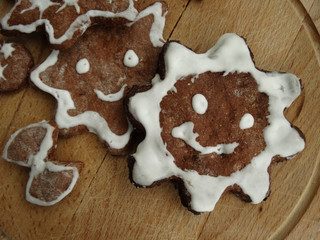 Brown and White Winter Cookies