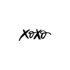 Fototapeta premium Hand drawn lettering card. The inscription: XOXO.Perfect design for greeting cards, posters, T-shirts, banners, print invitations.