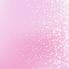 White heart love confettis. Valentine's day gradie