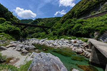 写真素材：日本、田舎、川