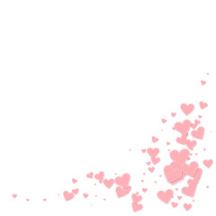 Pink heart love confettis. Valentine's day corner 