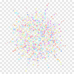 Festive confetti. Celebration stars. Colorful star