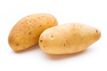 New potato isolated on the white background.