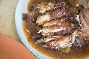 Delicious roasted duck