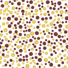 Beautiful Seamless Pattern Small Polka Dot Very dark desaturated red And Soft yellow.