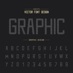 Dotted Font and alphabet vector, Typeface and letter number design, Graphic text on background