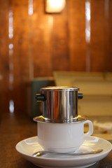 BREWING COFFEE USING VIETNAMESE COFFEE DRIP