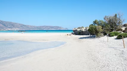 Deurstickers Elafonissi Strand, Kreta, Griekenland Elafonisi strand op Kreta