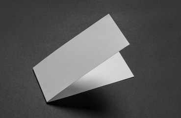Rectangular card with a black paper