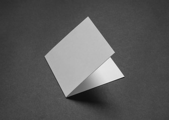 Rectangular card with a black paper